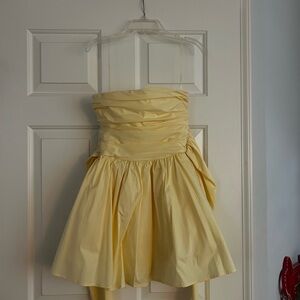 Strapless Yellow Dress